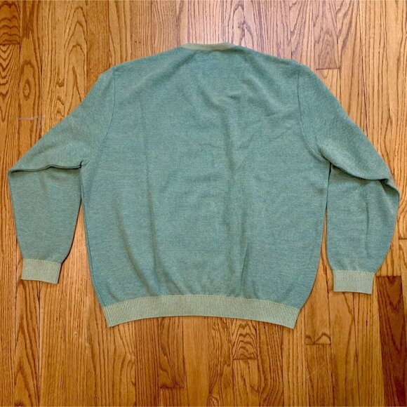 Set Of 2 - St. Croix Knits Men’s Large 100% Merino Wool Sweater Pullover V Neck - Picture 3 of 8